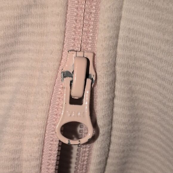 Lululemon Light Pale Pink/White Multi Zip-Up Jacket With Zippered Pockets. - Picture 8 of 14